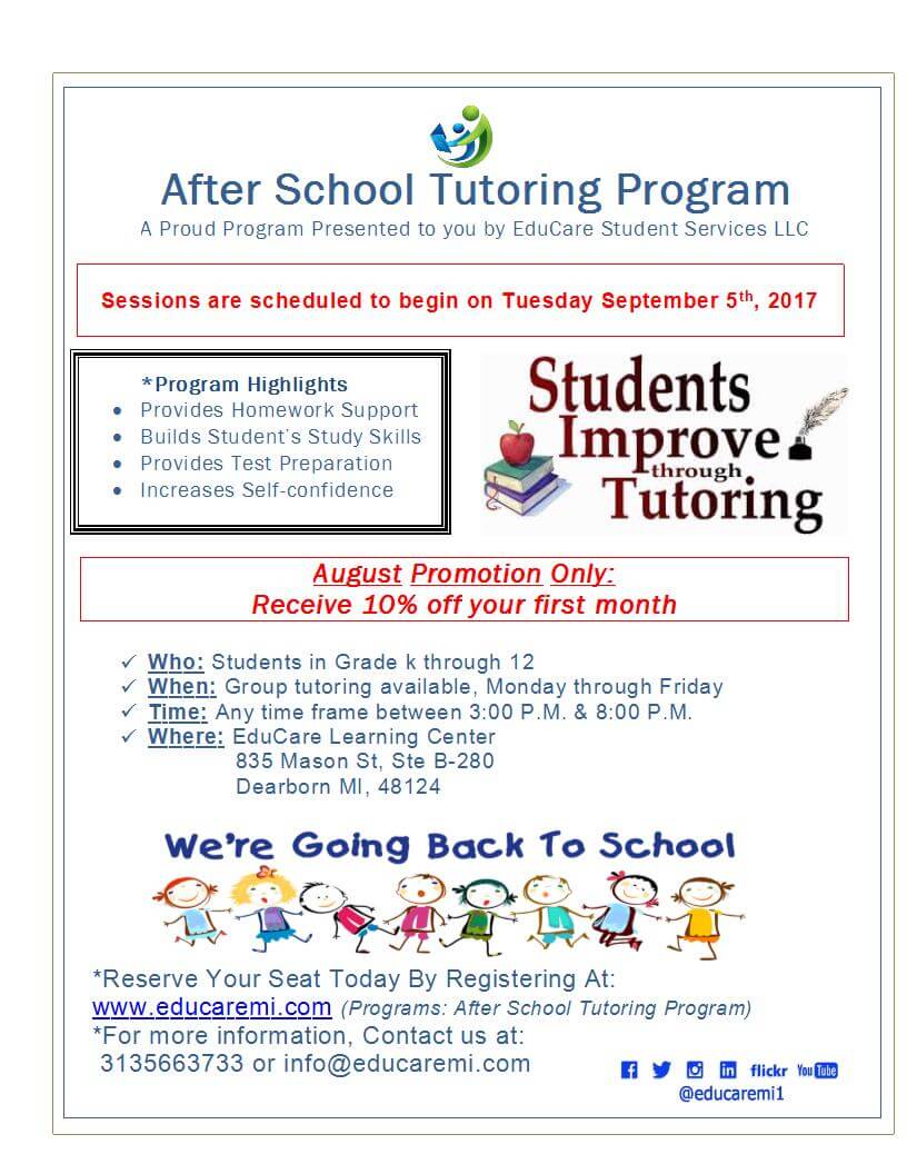 after school tutoring programs near me